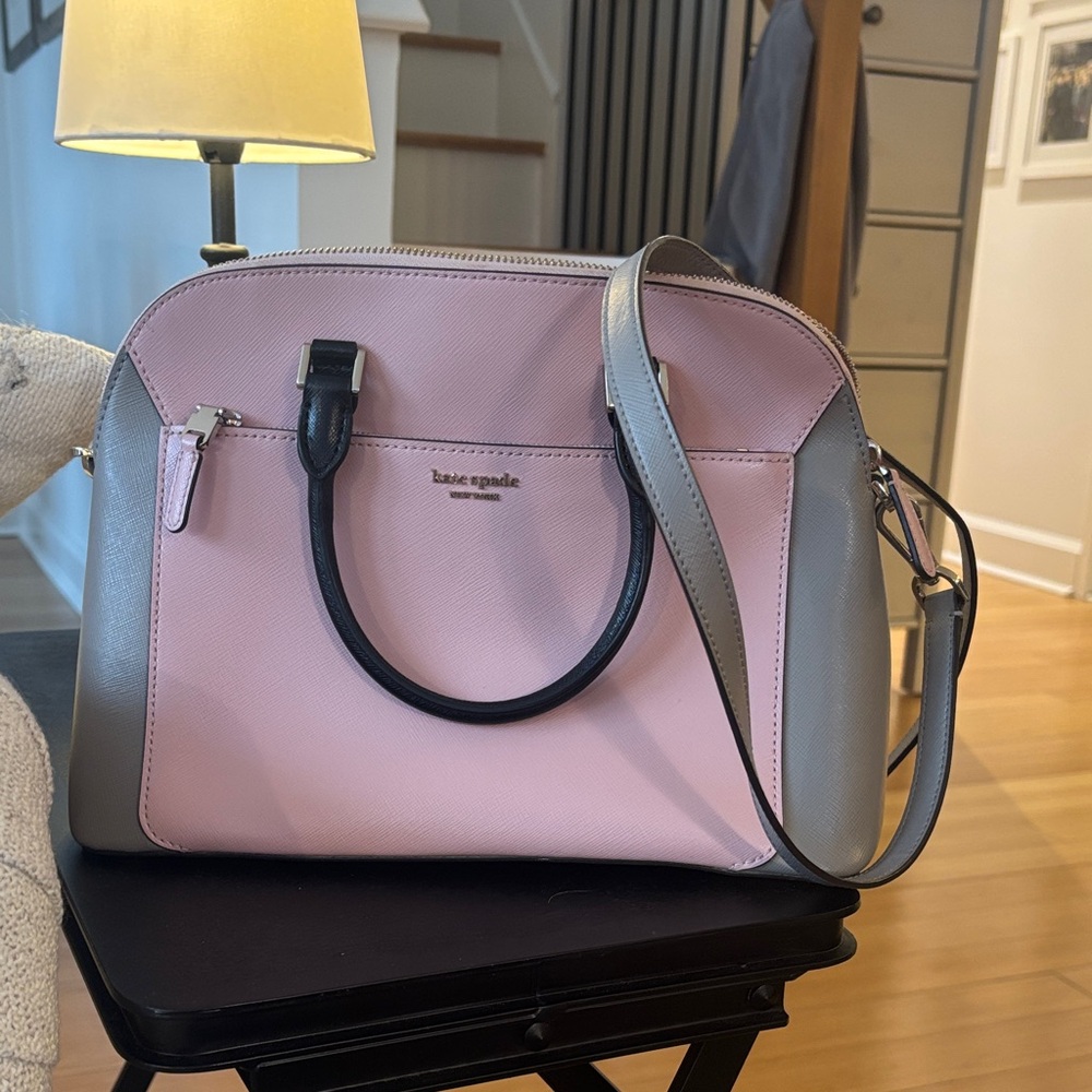 Kate Spade Two-Tone Pink and Gray Satchel